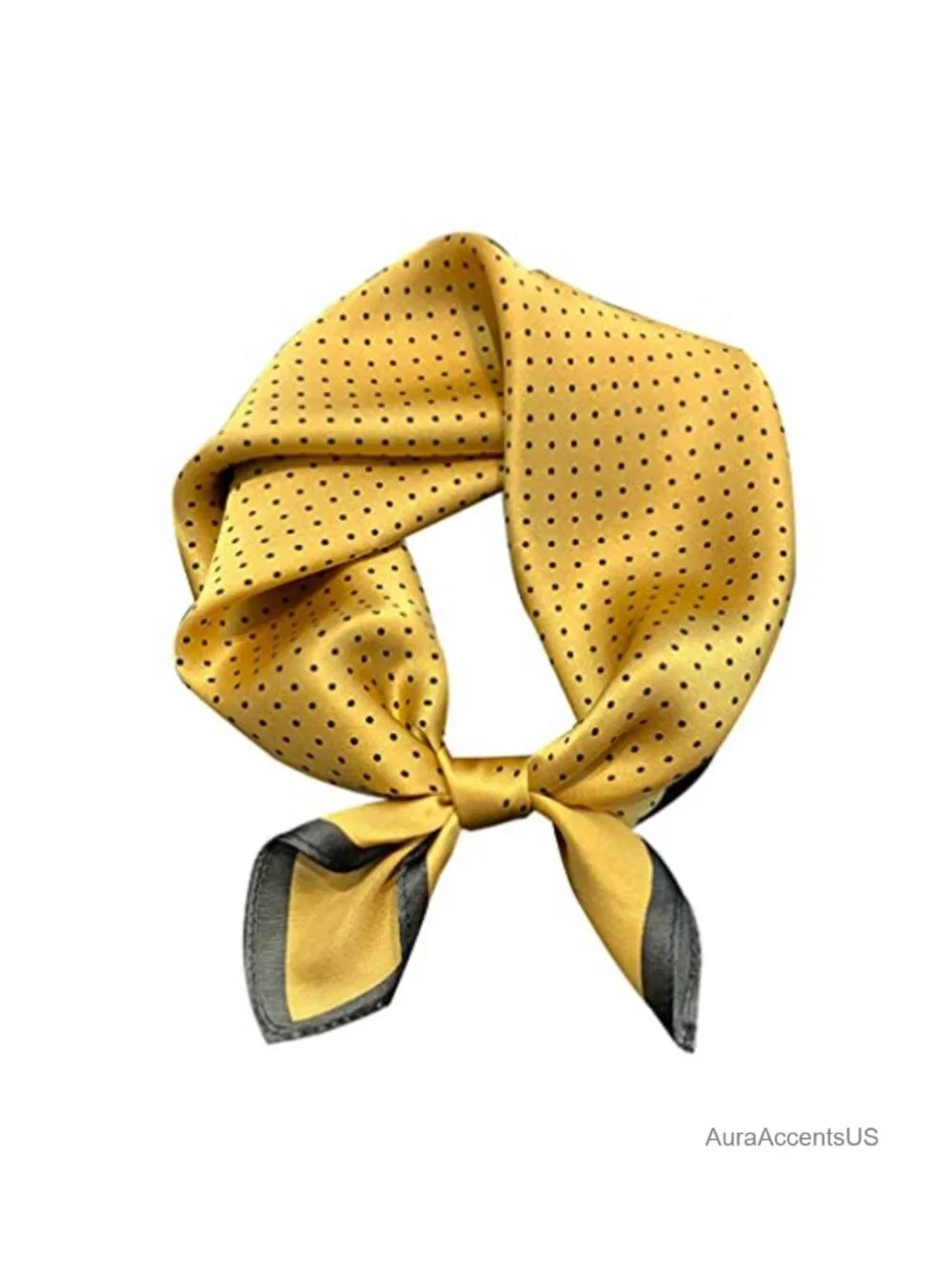 100% Mulberry Silk Small Square Scarf - Fashion Neckerchief 21x21